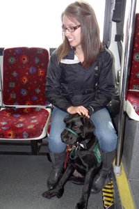 Paola & Octane on Shuttle bus