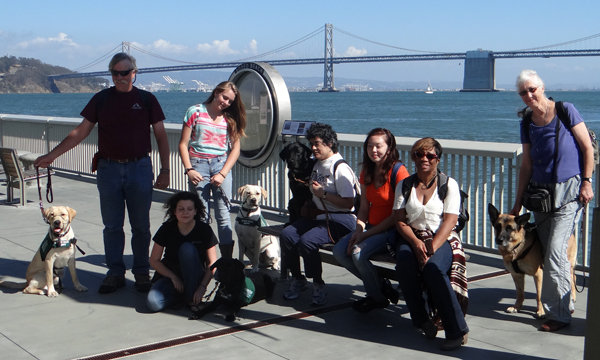 Group at the ferry landing